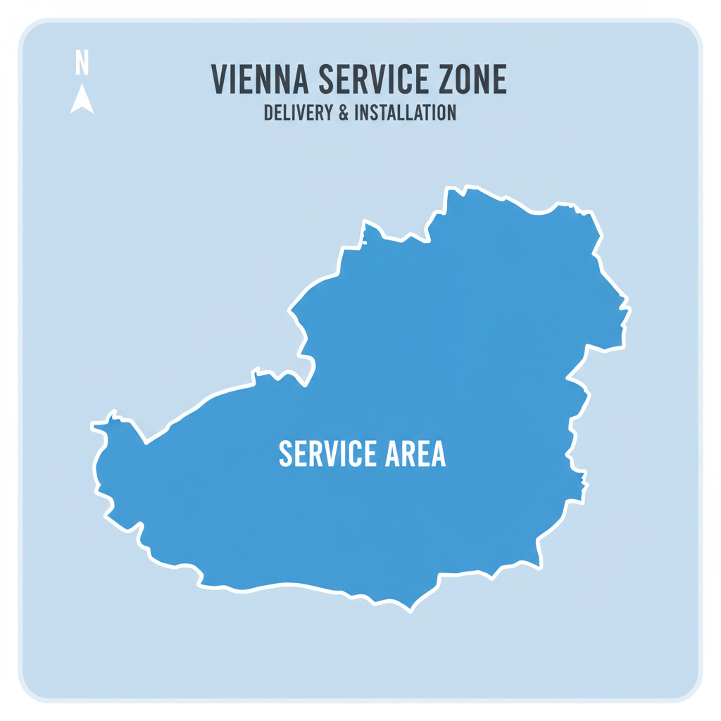 Karte Servicegebiet Wien